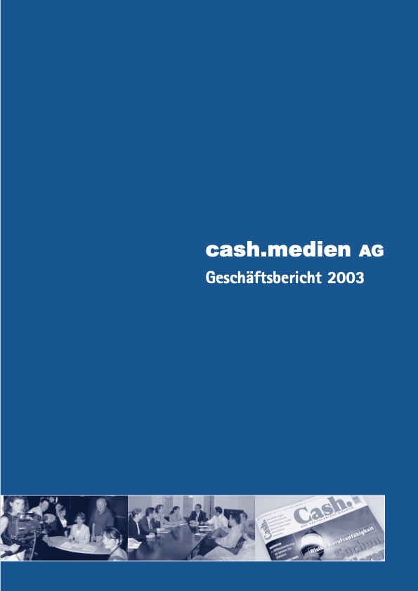 Titelseite: Geschäftsbericht 2003