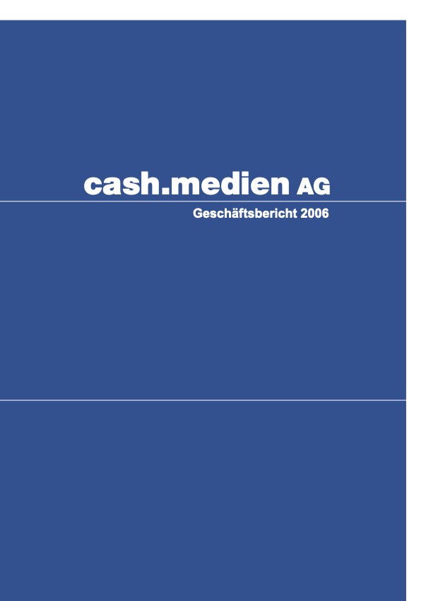 Titelseite: Geschäftsbericht 2006