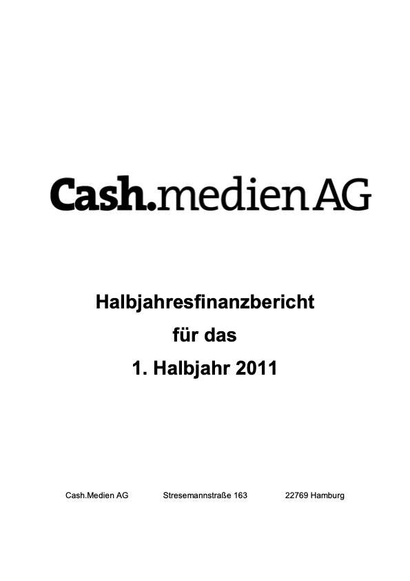 Titelseite: Halbjahresfinanzbericht 2011