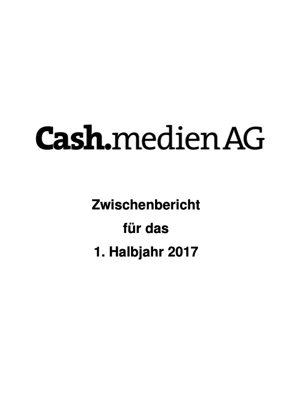 Titelseite: Zwischenbericht 2017
