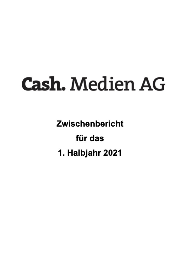 Titelseite: Zwischenbericht 2021